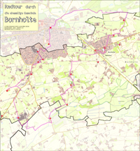 Karte Radtour Bornholte